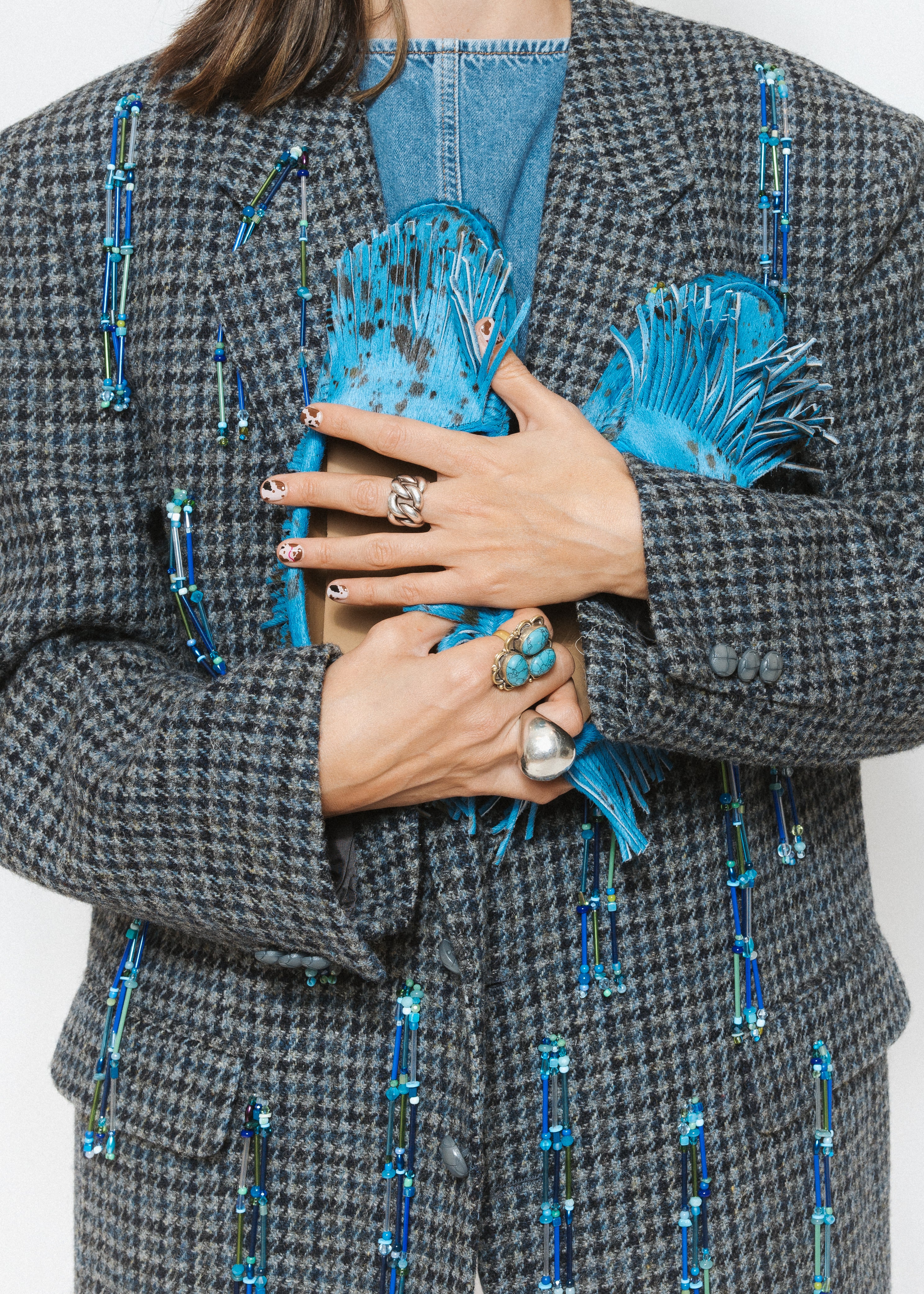 Blue Cow-Print Loafers - Image 3