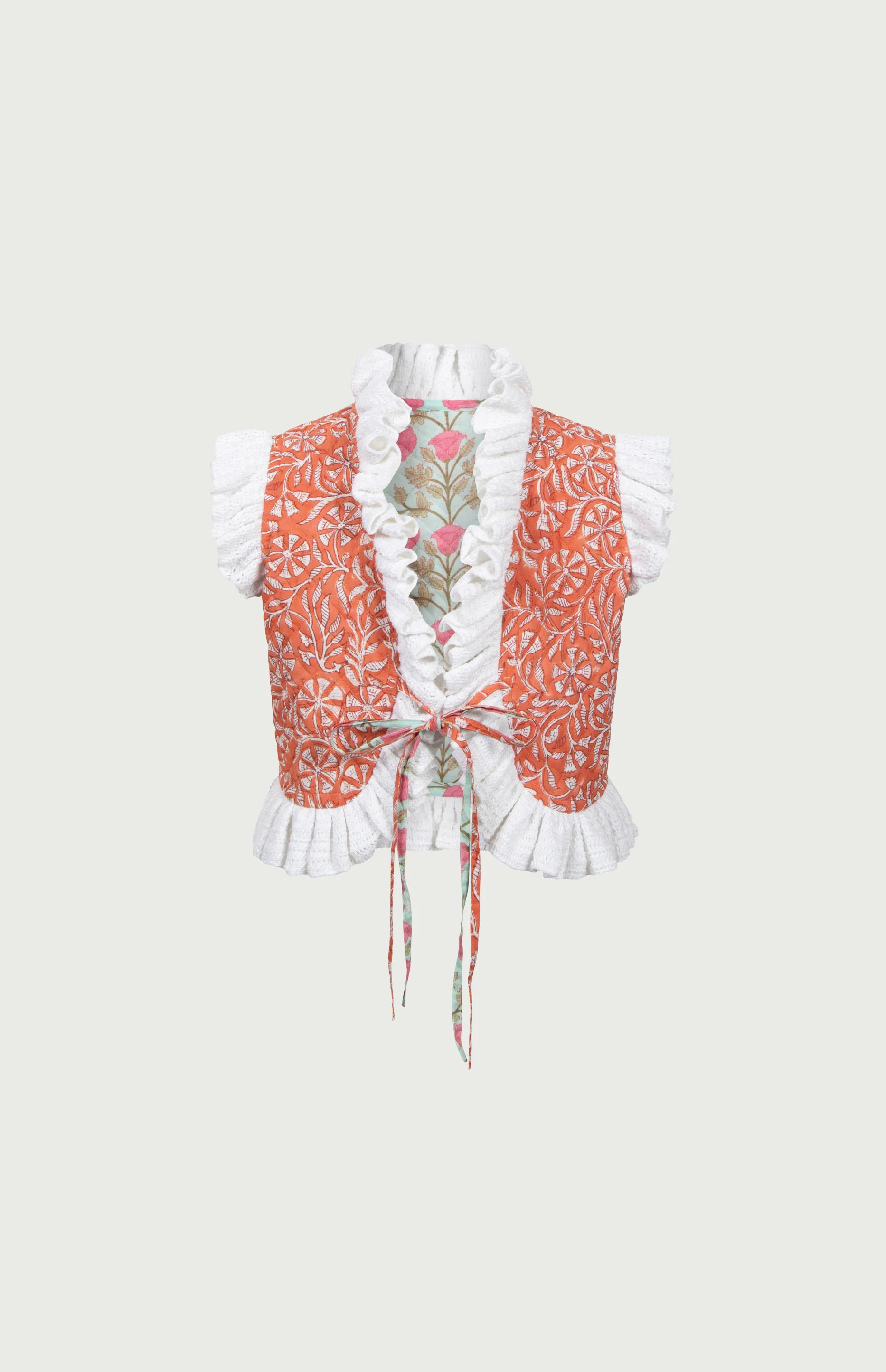 Gia Reversible Vest Orange - Image 3