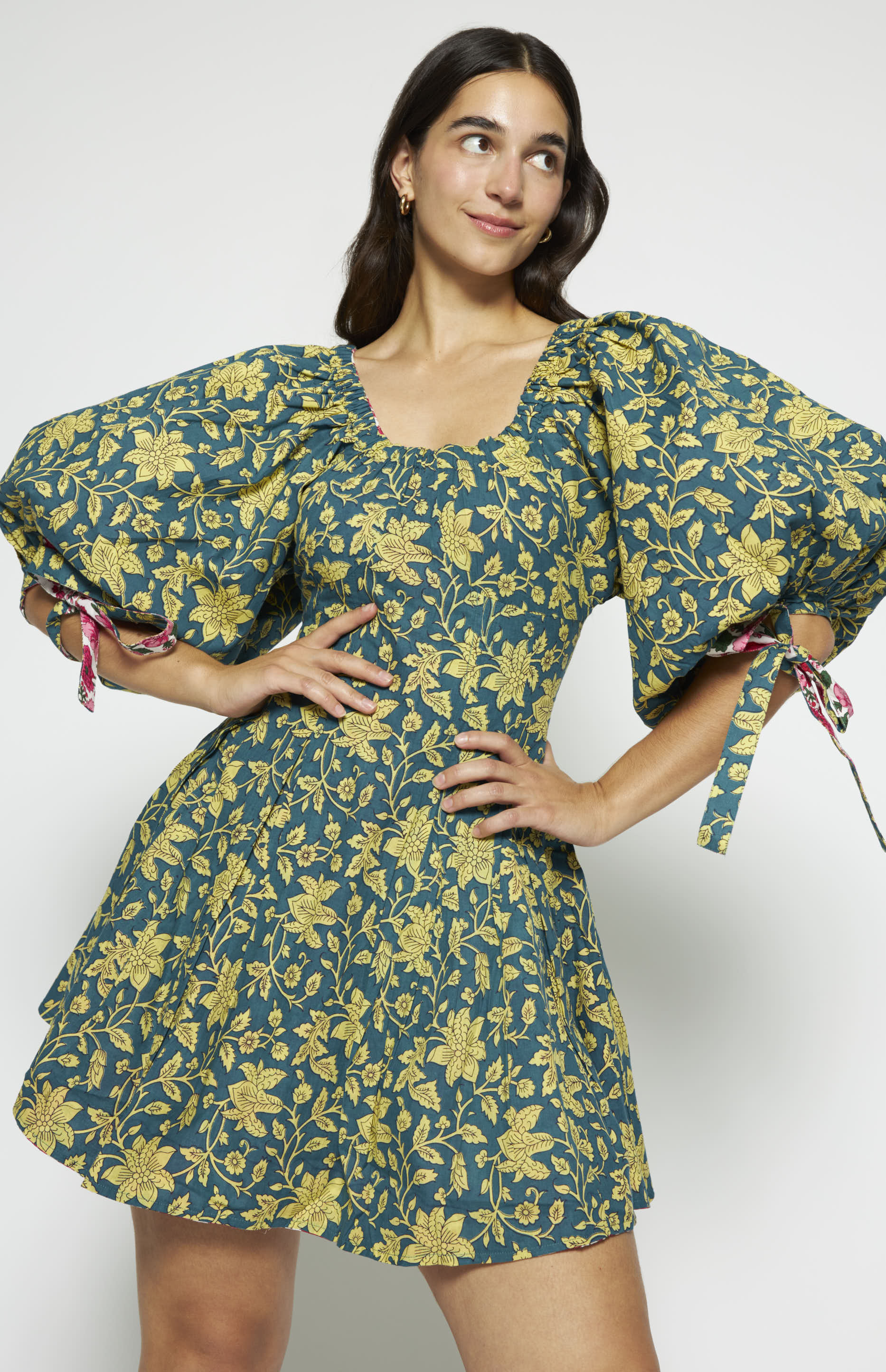 Rose Reversible Mini Dress Fuchsia - Image 9