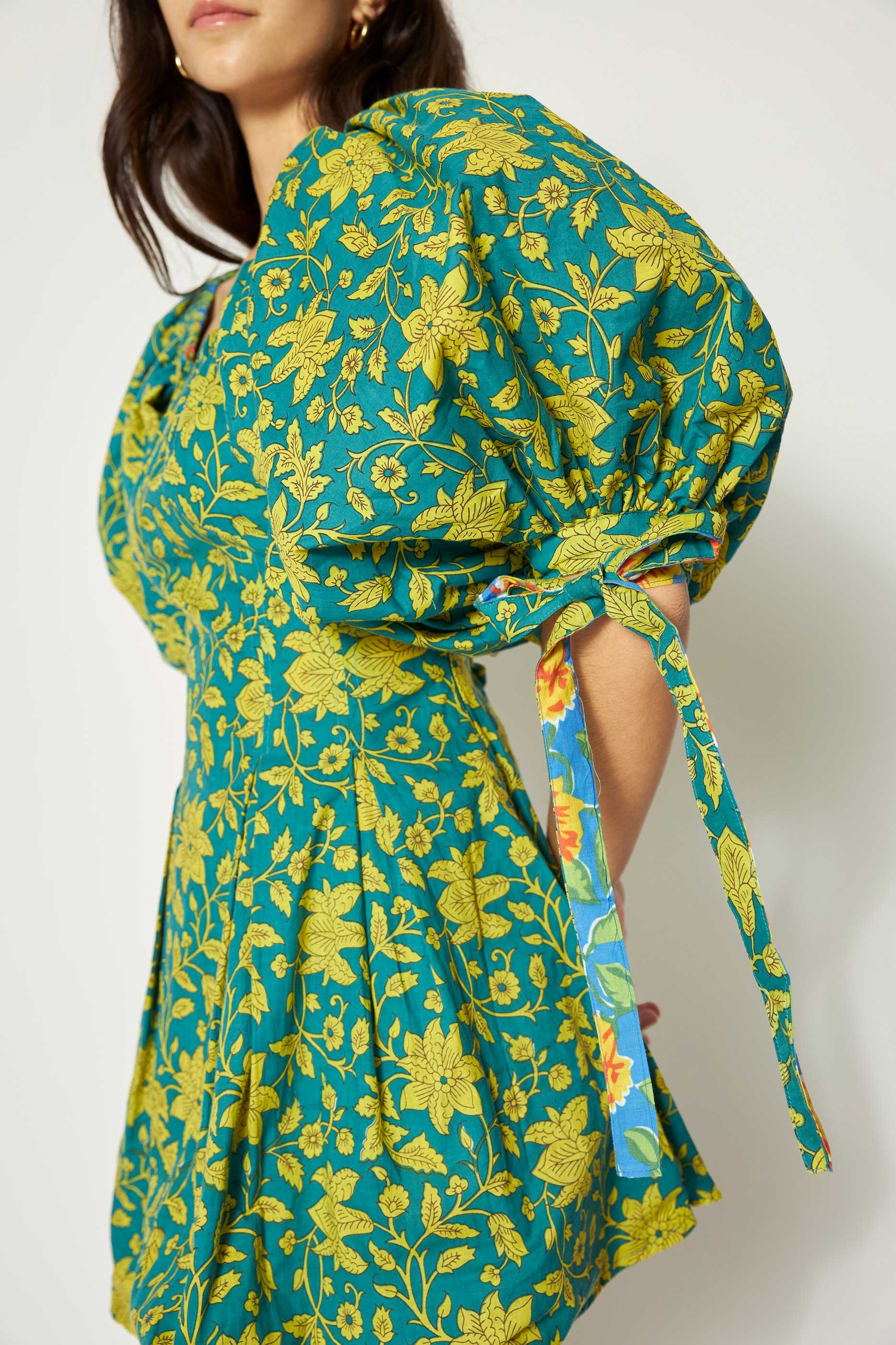 Rose Reversible Mini Dress Green - Image 10