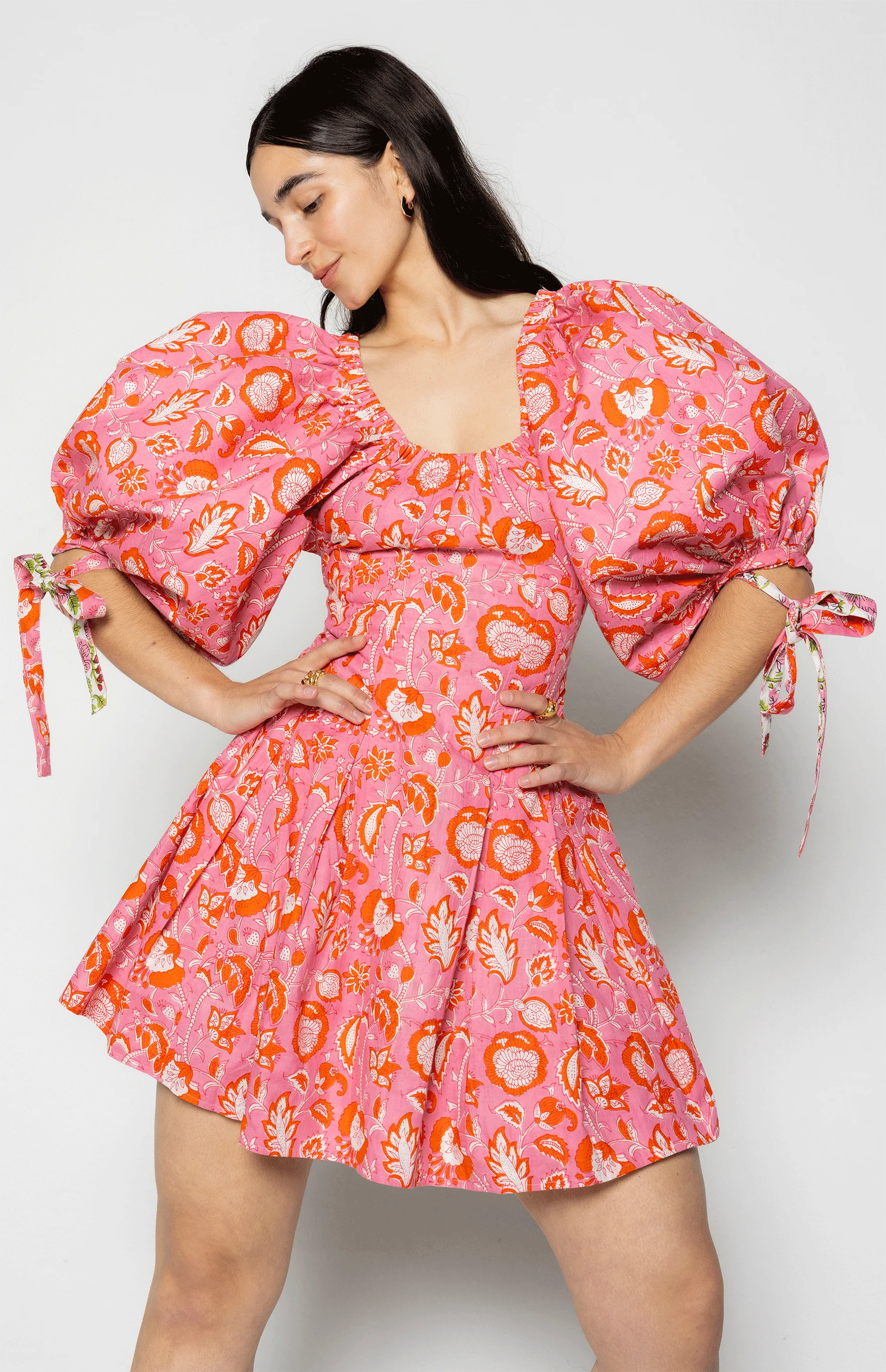 Rose Reversible Mini Dress Pink - Image 9